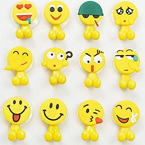 Dizie Smiley Zahnbürstenhalter Saugnapf Wandbefestigung Typ Qq Expression Halterung für Zahnbürsten zufällig von Dizie
