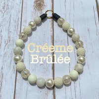 Créme Brûlée, Perlenhundehalsband, Perlen, Hundehalsband, Schlupfverschluss, Cremefarbene Hundeperlen, Hundehalskette, Hundehalsband von DizzyLizzyDesignsCo