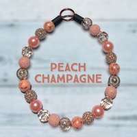 Pfirsich Champagner, Perlen Hundehalsband, Schlupfverschluss, Elegant, Einzigartig, Leicht, Wasserdicht von DizzyLizzyDesignsCo