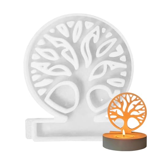 Baum des Lebens Silikon Gießform, Baum Design Kerzenständer Form, Silikonform Einschieber, Silikonformen Gießformen Kerzenhalter Für Kerze Handgefertigte Seifenherstellung von Djowyh