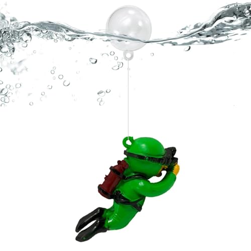 Djowyh Aquariumdekorationen,Kleine schöne Taucher-Aquarium-Dekoration | Kleines Aquarium, Betta Fish Toys Schwimmgerät, Fat Diver Viewing Floating Pendant, Aquariumzubehör von Djowyh