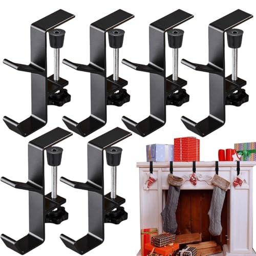 Djowyh Girlandenhaken Für Kaminsims | Mehrere Strumpfhalter Für Kamin - Verstellbarer Haken 2 In 1 Für Wohnzimmer Schlafzimmer Küche Festlichkeiten Winter Djowyh Girlandenhaken Für Kaminsims | Mehrere Strumpfhalter Für Kamin - Verstellbarer Haken 2 In 1 Für Wohnzimmer Schlafzimmer Küche Festlichkeiten Winter von Djowyh