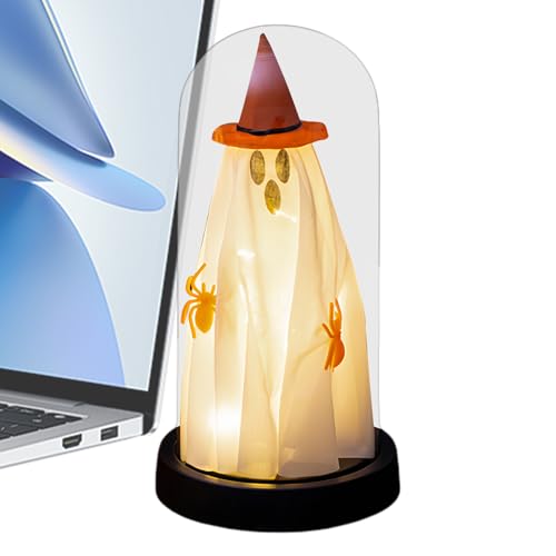 Djowyh Halloween Leuchtgeister | LED-Leuchtgespenst Für Tischation | Schreck Schreibtisch Deko Für Zuhause Küche Party Escape Room Schlafzimmer von Djowyh