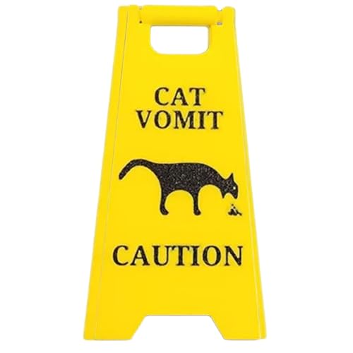 Djowyh Katzen Erbrochenes Warnschild | -gedruckte Haustier Erbrochenes Schild - 4 Zoll Bodenschilder - Katzen Hund Erbrochenes Warnschild Für Erbrochenes Bei Haustieren von Djowyh