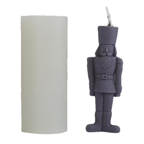 Djowyh Königsförmige Kerzengussform | Königskerzen Silikonform | Nussknacker Statuen Kerzenform - Silikonform Für Kerzenherstellung In Menschlicher Form | Einfaches Entformen Für Anfänger von Djowyh