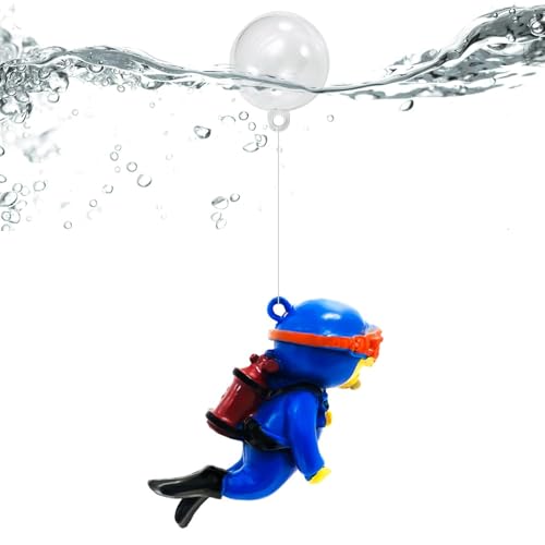 Djowyh Schwimmendes Aquarium-,Schöne Aquarium- - Cartoon Fisch Playmate Aquarium Zubehör, Fat Diver Viewing Floating Pendant Betta Fish Toys von Djowyh