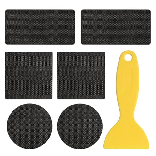 Djowyh Trampolin Patch - 6 Stück Reparaturset Für Sprungtuch Netze | 3 Formen Selbstklebende Patches mit Schaber für Garten Kinder Djowyh Trampolin Patch - 6 Stück Reparaturset Für Sprungtuch Netze | 3 Formen Selbstklebende Patches mit Schaber für Garten Kinder von Djowyh