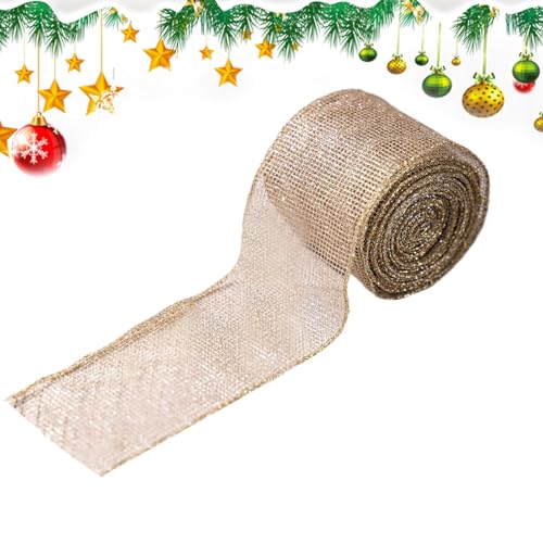 Djowyh Weihnachts Schleifenband Netzoptik,Weihnachtsbaum rot Maschenband Rolle - Deko Für Enthusiasten Stylisten Frauen Männer Kränze Briefkasten Mittelpunkt von Djowyh