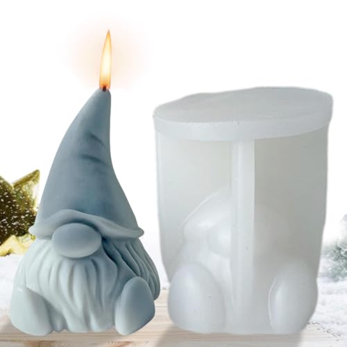 Djowyh Wichtel Silikonform | Wichtel Silikonform Weihnachts Kerze Formen Seifenform Für Seife Candy Kerze -Weihnachts-Silikon-Wichtelform von Djowyh