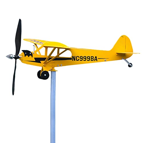 Flugzeug Windspiel Windmühle Flugzeug-Wetterfahne Für Garten Windspiel, Gartenkunst, Windskulptur, Wetterfahne Für Garten-Windspiel, Zartes Und Schönes Metall-Windrad Im Freien von Djowyh