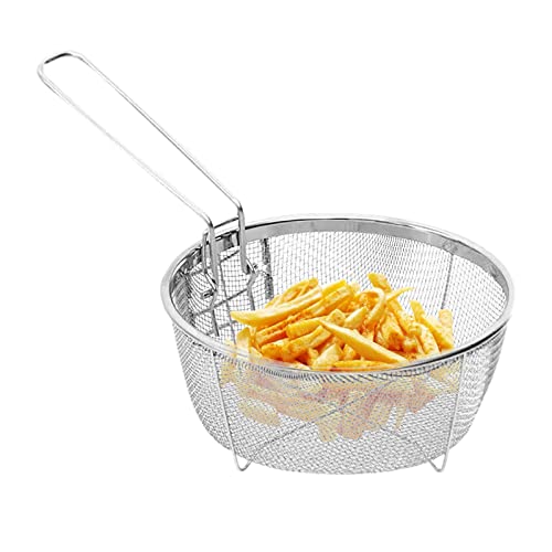 Frittierkorb Für Topf Mit Griff Frittierkorb Edelstahl Frittierkörbe - Faltbarer -Frittierkörbe Frittierkorb Für Topf Edelstahlsieb Für Pommes, Zwiebelringe Und Chicken Wings Home Zubehör von Djowyh