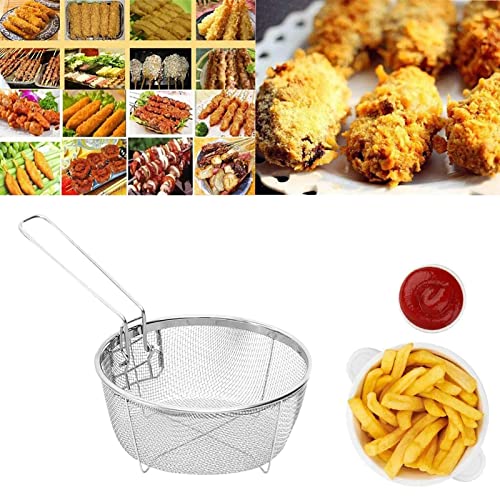 Frittierkorb Für Topf Mit Griff Frittierkorb Edelstahl Frittierkörbe - Faltbarer -Frittierkörbe Frittierkorb Für Topf Edelstahlsieb Für Pommes, Zwiebelringe Und Chicken Wings Home Zubehör von Djowyh