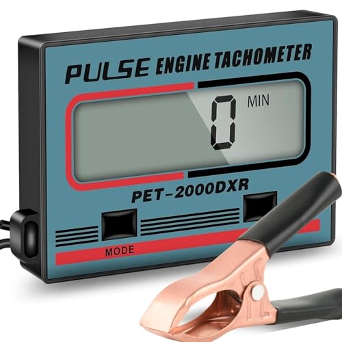 Drehzahlmesser Motorsäge Benzinmotor Rasenmäher Clip-Drehzahlmesser Wartung Messgerät Kettensäge RPM Tachometer Tacho Fahrrad Kabellos Traktor-Generator Digitaler Induktiver Drehzahlmesser von DkevEu