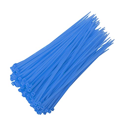 100 Stück Kabelbinder 100mm Kabelbinderhalter UV Beständig Hitzebeständig Kabelbinder-Set für Bündelgut/Kabelverbinder (Blau) von Dkings