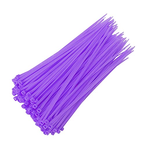 100 Stück Kabelbinder 100mm Kabelbinderhalter UV Beständig Hitzebeständig Kabelbinder-Set für Bündelgut/Kabelverbinder (Lila) von Dkings