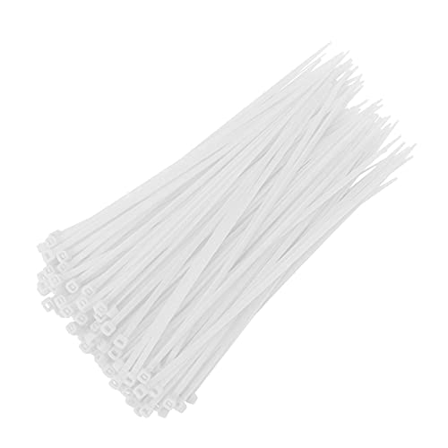 100 Stück Kabelbinder 100mm Kabelbinderhalter UV Beständig Hitzebeständig Kabelbinder-Set für Bündelgut/Kabelverbinder (Weiß) von Dkings