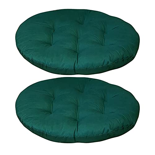 2 Stück Stuhlkissen 35x35 cm Baumwolle Sitzkissen für Indoor und Outdoor Dicke Polsterung Bodenkissen (Grün) von Dkings
