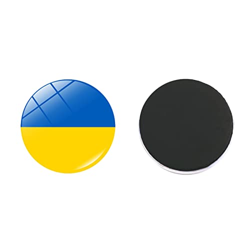 Ukraine Kühlschrankmagnete Flagge Kühlschrank Magnet Kristall Glas Dekorative Magnete für Kühlschrank, Magnettafel, Whiteboard, Pinnwand (1 Stück) von Dkings