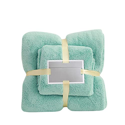 Ultra Soft Handtuch Set - Mikrofaser Korallenvlies Badetücher Weich Fleece Badetücher Handtücher für Dusche, Schwimmen, Reise, Camping, 1 Duschtücher 70 X 140cm + 1 Handtücher 35 X 75cm von Dkings