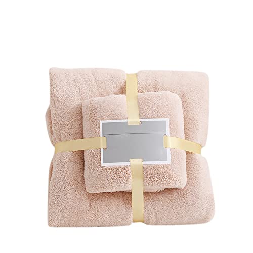 Ultra Soft Handtuch Set - Mikrofaser Korallenvlies Badetücher Weich Fleece Badetücher Handtücher für Dusche, Schwimmen, Reise, Camping, 1 Duschtücher 70 X 140cm + 1 Handtücher 35 X 75cm von Dkings