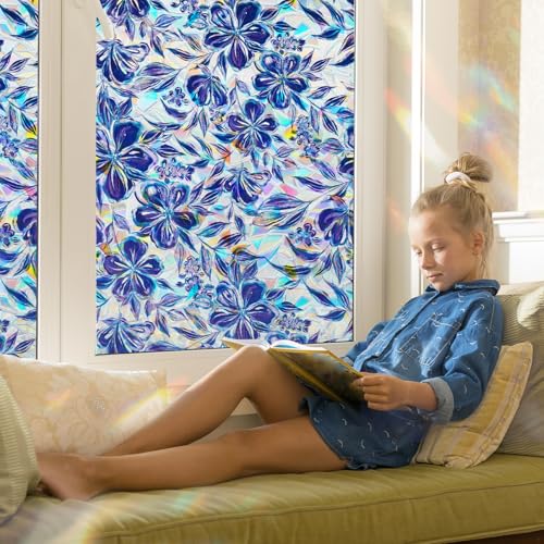 dktie Fensterfolie Blickdicht, Sichtschutzfolie Dekorative Fenster Bunt, Anti-UV Regenbogen Folie Fenster Statisch Haftend ohne Klebstoff für Büro, Wohnzimmer 44.5x200cm dktie Fensterfolie Blickdicht, Sichtschutzfolie Dekorative Fenster Bunt, Anti-UV Regenbogen Folie Fenster Statisch Haftend ohne Klebstoff für Büro, Wohnzimmer 44.5x200cm von Dktie