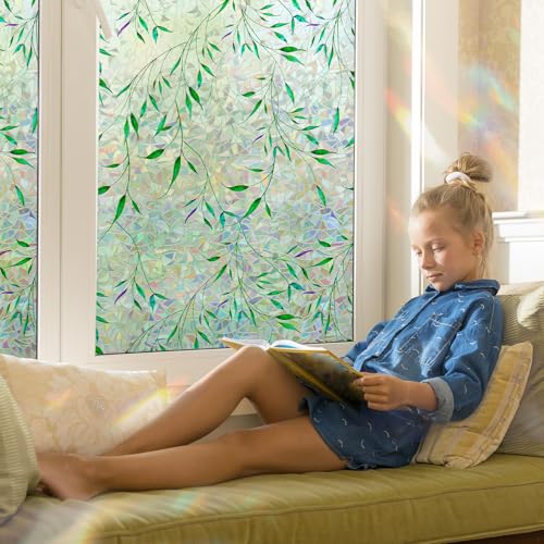dktie Fensterfolie Blickdicht, Sichtschutzfolie Dekorative Fenster Bunt, Anti-UV Regenbogen Folie Fenster Statisch Haftend ohne Klebstoff für Büro, Wohnzimmer 90x200cm dktie Fensterfolie Blickdicht, Sichtschutzfolie Dekorative Fenster Bunt, Anti-UV Regenbogen Folie Fenster Statisch Haftend ohne Klebstoff für Büro, Wohnzimmer 90x200cm von Dktie