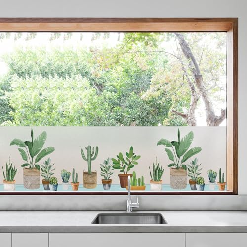 dktie Fensterfolie Blickdicht Sichtschutzfolie Fenster Milchglasfolie Topfpflanzenmuster Statisch haftend ohne Klebstoff Wiederverwendbar Geeignet für Wohnzimmer, Schlafzimmer, Küche 44.5x200cm dktie Fensterfolie Blickdicht Sichtschutzfolie Fenster Milchglasfolie Topfpflanzenmuster Statisch haftend ohne Klebstoff Wiederverwendbar Geeignet für Wohnzimmer, Schlafzimmer, Küche 44.5x200cm von Dktie