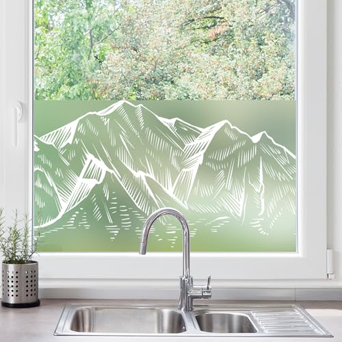 dktie Fensterfolie Sichtschutzfolie Dekorative Fensterfolie Mit Weißem Bergmuster Blickdichte Milchglasfolie Statisch haftend, Ohne Kleber, UV-Schutz, Sichtschutz, Blendschutz 90x200cm dktie Fensterfolie Sichtschutzfolie Dekorative Fensterfolie Mit Weißem Bergmuster Blickdichte Milchglasfolie Statisch haftend, Ohne Kleber, UV-Schutz, Sichtschutz, Blendschutz 90x200cm von Dktie