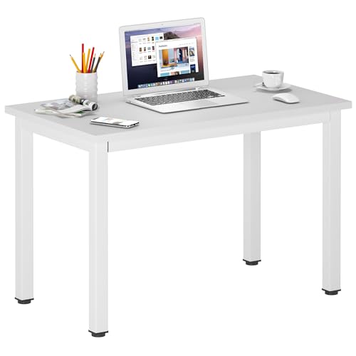 DlandHome 80 cm kleiner Computertisch für Home Office, Schreibtisch für kleine Räume, Arbeitszimmer, Laptop-Schreibtisch (weiß) von DlandHome