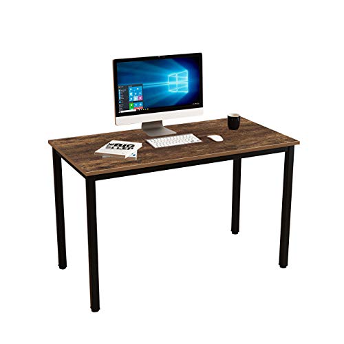 DlandHome Computertisch Holz Schreibtisch 120 x 60 cm Laptop PC Tisch, Moderner Bürotisch Arbeitstisch Konferenztische Esstisch aus Holz und Stahl für Büro und Zuhause, Braun/Schwarz DlandHome Computertisch Holz Schreibtisch 120 x 60 cm Laptop PC Tisch, Moderner Bürotisch Arbeitstisch Konferenztische Esstisch aus Holz und Stahl für Büro und Zuhause, Braun/Schwarz von DlandHome