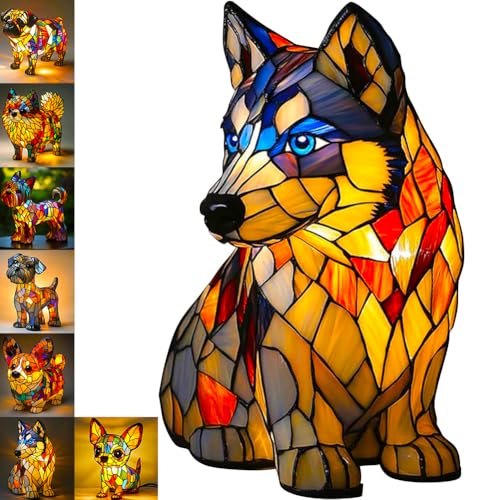FranzöSische Bulldogge Nachttischlampe,LED Nachtlicht Hund In Mops,Corgi & Bulldog Design,Bunte Resin Dackel Deko Lampe FüR Schlafzimmer,Geschenk FüR Kinder & Hundeliebhaber,Zimmer Deko. (Husky) FranzöSische Bulldogge Nachttischlampe,LED Nachtlicht Hund In Mops,Corgi & Bulldog Design,Bunte Resin Dackel Deko Lampe FüR Schlafzimmer,Geschenk FüR Kinder & Hundeliebhaber,Zimmer Deko. (Husky) von Dlishka
