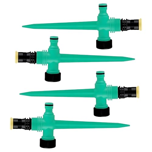 DmDoyy 4 Stück Multifunktion Garten Sprinkler, Rasensprenger, 360° Einstellbar Automatische Bewässerung Gartensprenger, Sprinklersystem Für Eine Perfekte Bewässerung Von Pflanzen, Blumen Und Gemüse von DmDoyy