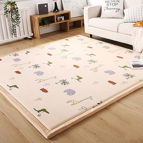 Dmkjdzsw Baby-Spielmatte, Krabbelmatte Kinderteppich, Rechteckig, Größen, Tatami-Yogamatte-Animal 1-150 * 180cm von Dmkjdzsw