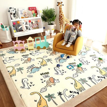 Dmkjdzsw Weich rutschfestkorallen Samtmatte,KinderBodenmatte,Krabbelmatte,Tatami-Yogamatte,Verschiedene Motive Und GrößenTeppich,Pflegeleicht-I-150 * 180cm von Dmkjdzsw