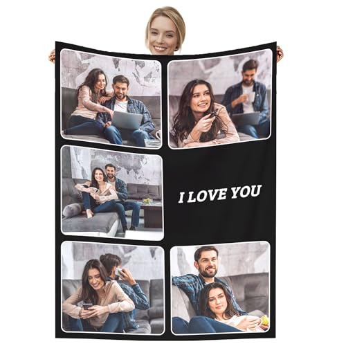 Dmkjdzsw personalisierte Decke mit Foto，Super Weich Mama Decke，Geschenke für Vater, Mutter, Kinder, Haustiere, Freunde oder Paare-E-150 * 200CM von Dmkjdzsw
