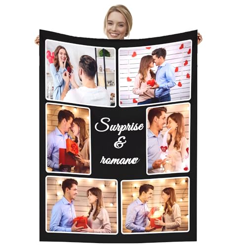 Dmkjdzsw Weiche und Gemütliche Decke mit Collage, Personalisierte Fotodecke mit eigenem Foto Und Text, Personalisierte Geschenke fur Freundin,Mama,Papa-F-130 * 180CM Dmkjdzsw Weiche und Gemütliche Decke mit Collage, Personalisierte Fotodecke mit eigenem Foto Und Text, Personalisierte Geschenke fur Freundin,Mama,Papa-F-130 * 180CM von Dmkjdzsw