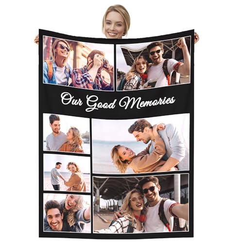 Dmkjdzsw personalisierte Decke mit Foto，Super Weich Mama Decke，Geschenke für Vater, Mutter, Kinder, Haustiere, Freunde oder Paare-G-130 * 150CM von Dmkjdzsw
