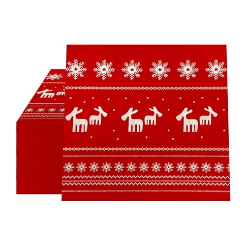 Dmnnlp 40 Stück Servietten Weihnachten, 33x33cm Weihnachten Servietten Rot, Weihnachtsservietten mit Rentier Schneeflocken Motiv für Weihnachtsessen Winterparty Dmnnlp 40 Stück Servietten Weihnachten, 33x33cm Weihnachten Servietten Rot, Weihnachtsservietten mit Rentier Schneeflocken Motiv für Weihnachtsessen Winterparty von Dmnnlp