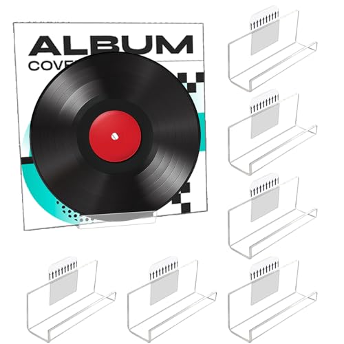 Dmnnlp 6 Pack Schallplatten Wandhalterung Mit Klebstoff, 10x3x4cm Acryl klar Vinyl Wandhalterung für Cd Display in Home Office Dmnnlp 6 Pack Schallplatten Wandhalterung Mit Klebstoff, 10x3x4cm Acryl klar Vinyl Wandhalterung für Cd Display in Home Office von Dmnnlp