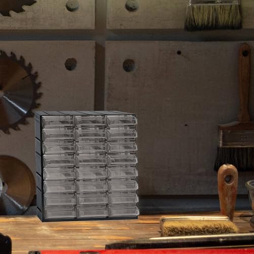 Dmora - Tienen 2 Türen Mehrzweckschrank, Kleinteileschrank, Schrank für Werkzeugbehälter, 100 % Made in Italy, 19x15h23 cm, Anthrazit, 24 Schubladen Dmora - Tienen 2 Türen Mehrzweckschrank, Kleinteileschrank, Schrank für Werkzeugbehälter, 100 % Made in Italy, 19x15h23 cm, Anthrazit, 24 Schubladen von Dmora