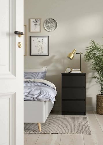 Dmora - Kommode Ameline, Mehrzweckkommode, Schlafzimmerkommode, Schrank mit Schubladen, 50x40 h70 cm, Schwarz Dmora - Kommode Ameline, Mehrzweckkommode, Schlafzimmerkommode, Schrank mit Schubladen, 50x40 h70 cm, Schwarz von Dmora