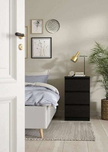 Dmora - Kommode Ameline, Mehrzweckkommode, Schlafzimmerkommode, Schrank mit Schubladen, 50x40 h70 cm, Schwarz Dmora - Kommode Ameline, Mehrzweckkommode, Schlafzimmerkommode, Schrank mit Schubladen, 50x40 h70 cm, Schwarz von Dmora