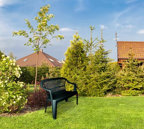 Dmora - Außenbank Eboli, Monoblock-Gartenbank, Außenbank, 100 % Made in Italy, 114 x 55 x 82 cm, Grün Dmora - Außenbank Eboli, Monoblock-Gartenbank, Außenbank, 100 % Made in Italy, 114 x 55 x 82 cm, Grün von Dmora
