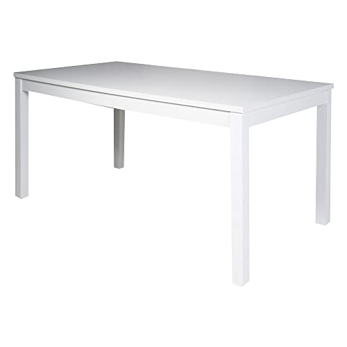 Dmora Ausziehbarer Esstisch, Moderner Tisch mit Verlängerungen, Ausziehbare Konsole, 160 / 243x90h76 cm, Farbe Asche weiß von Dmora