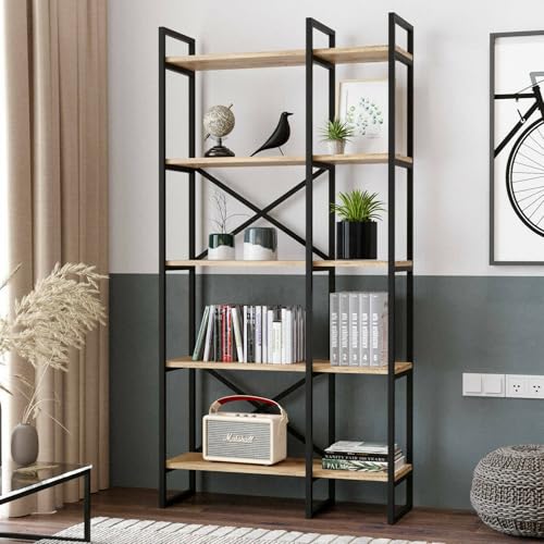 Dmora - Bücherregal Aquarius, Büroregal, Mobiler Buchhalter, Bücherbrett, 88x30h175 cm, Eiche Dmora - Bücherregal Aquarius, Büroregal, Mobiler Buchhalter, Bücherbrett, 88x30h175 cm, Eiche von Dmora