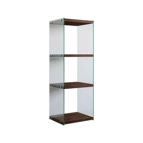 Dmora - Bücherregal Protea, Büroregal, Mobiler Buchhalter, Bücherbrett, 40x35h120 cm, Nussbaum Dmora - Bücherregal Protea, Büroregal, Mobiler Buchhalter, Bücherbrett, 40x35h120 cm, Nussbaum von Dmora