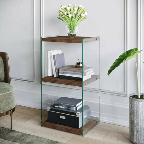 Dmora - Bücherregal Protea, Büroregal, Mobiler Buchhalter, Bücherbrett, 40x35h80 cm, Nussbaum Dmora - Bücherregal Protea, Büroregal, Mobiler Buchhalter, Bücherbrett, 40x35h80 cm, Nussbaum von Dmora