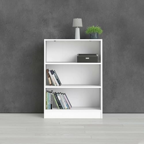 Dmora Bücherregal mit drei Fächern, weiße Farbe, 79 x 107 x 27 cm Dmora Bücherregal mit drei Fächern, weiße Farbe, 79 x 107 x 27 cm von Dmora