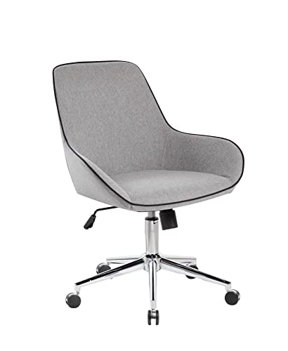 Dmora Bürostuhl Darwin, Betriebssessel mit Rollen, ergonomischer Bürositz, 66 x 59 x 98 cm, Grau von Dmora