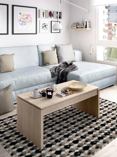 Dmora - Cuar-Couchtisch, Wohnzimmer-Zeitungsständer mit Ablagefach, niedriger hochklappbarer Couchtisch, 102 x 50 x 43 cm, Eiche Dmora - Cuar-Couchtisch, Wohnzimmer-Zeitungsständer mit Ablagefach, niedriger hochklappbarer Couchtisch, 102 x 50 x 43 cm, Eiche von Dmora